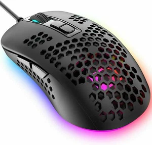 Verdrahtet Gaming-Maus,dpi einstellbar, Waben-Shell-Mäuse für PC-Spieler Büro - Bild 1 von 15