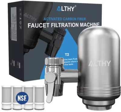 ALTHY Stainless Faucet Tap Water Filter Purifier Filtration System Kitchen - Image 1 of 4