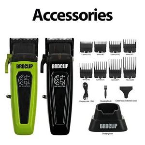 BRDCLIP BRD-106 Hair Clipper 7500RPM Pro Trimmer USB Rechargeable Barber Kit - Picture 1 of 25