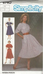 Pattern Simplicity Sewing Woman Dress Sz 14 Vintage 1998 OOP New - Picture 1 of 1