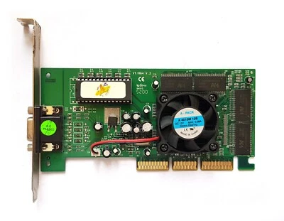 AGP vintage videocard Nvidia Riva TNT2 Vanta M64 - 32MB - Image 1 of 4