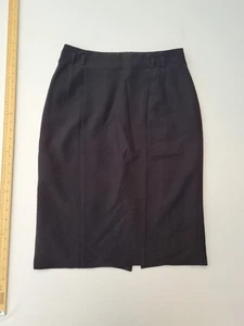 Ladies Pencil Skirt F&F Size 12 Black Zip Closure Belt Loops 28335 - Picture 1 of 13
