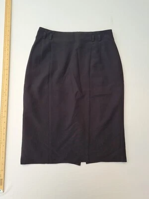 Ladies Pencil Skirt F&F Size 12 Black Zip Closure Belt Loops 28335 - Image 1 of 4