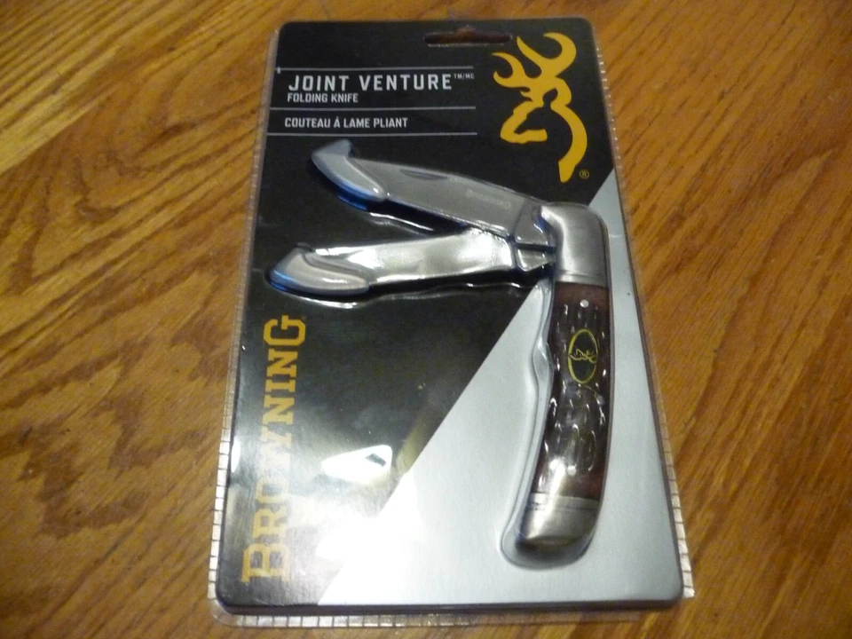 Cuchillo de Bolsillo Browning Joint Venture Rams Cuerno de Oveja Carpeta NUEVO Sellado Foto 1 de 1