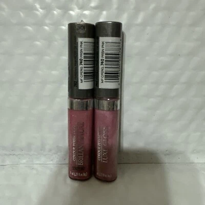 2x Max Factor  Colour Perfection Brillant de Luxe Gloss #740 PARISIAN PINK Rare - Image 1 of 2