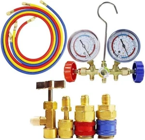 Kit Di Manometro per Aria Condizionata R410A R32 R404A Kit Manifold Manifold Ess - Foto 1 di 12