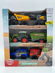 Dickie Toys® Spielzeugauto Fahrzeuge Set Bagger Kipper Feuerwehr Traktor - Bild 1 von 1