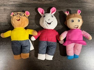 PBS Kids Arthur 9 Inch Plush Lot Arthur Buster DW Marc Brown - Picture 1 of 4