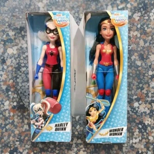 Lot Of 2 Mattel DC Super Hero Action Figures Wonder Woman Harley Quinn Boxed - Picture 1 of 14