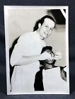 White Dentist Working On Black Patient Vintage Bw 5X7 Photograph Medical Neat