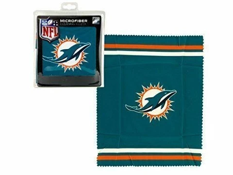 Microfiber Cleaning Cloth Miami Dolphins NFL Sunglass Eye Glass Washable 7" Cover