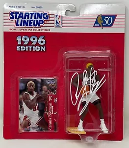 Dennis Rodman Signed 1996 Chicago Bulls Yellow NBA Starting Lineup Figure PSA - Picture 1 of 8