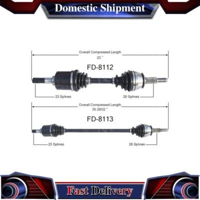 Conjunto de junta de eje de transmisión CV delantero izquierdo derecho 2X para Ford Tempo 1991 Foto 1 de 3