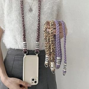 Colorful Strong Three-strand Rope Anti-lost Mobile Phone Lanyard Strap Crossbody - Picture 1 of 35