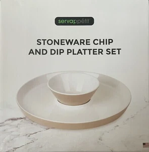 Servappetit Stoneware Chip and Dip Platter Set - Picture 1 of 5