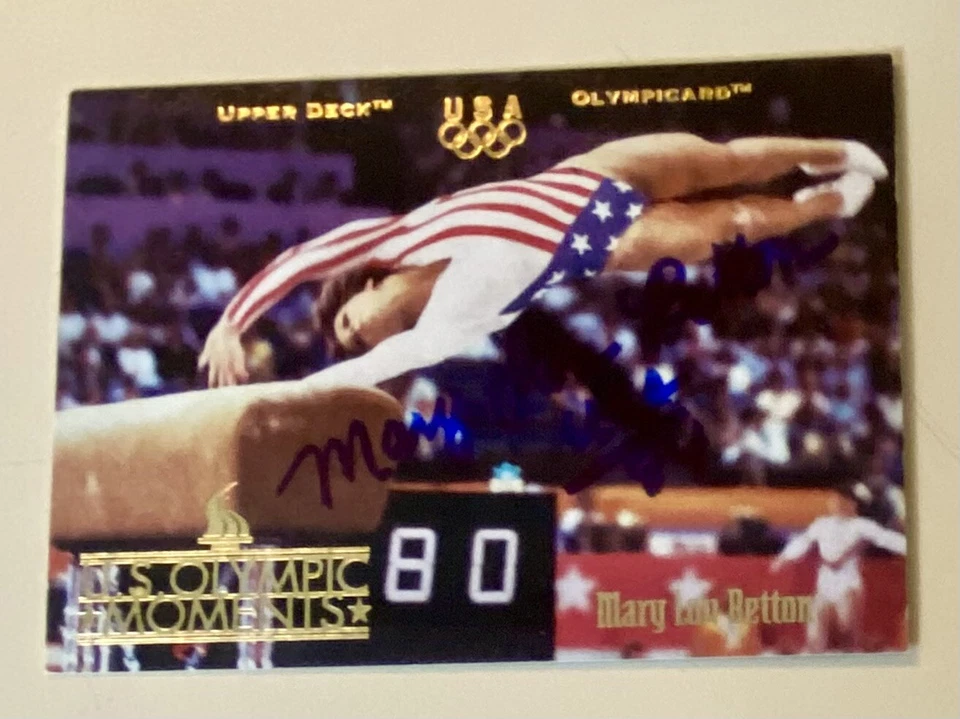 Олимпийская карточка с автографом Мэри Лу Реттон «Гимнастика» 1996 UD NO45 - Изображение 1 из 1