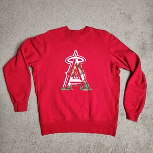 New Era MLB Los Angeles Angels Sweater Pullover Crewneck Red Medium RARE - Picture 1 of 10