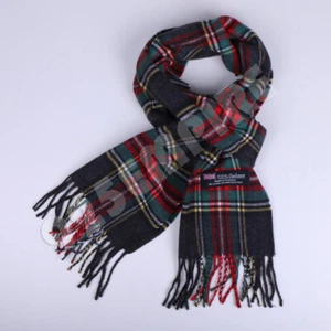 Men Women 100% CASHMERE Scarf Winter Plaid Check Wool Scarves - Picture 1 of 111