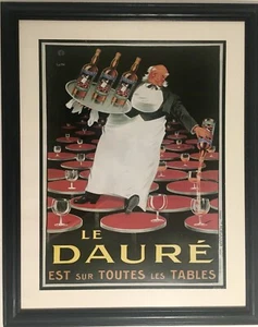 WEINBAR Le DAURE LOTTI KELLNER. TANZEN AUF TISCH, gerahmt & mattiert - 31" x 25"  - Bild 1 von 2