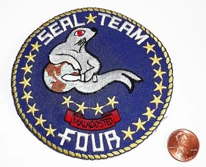 Parche - Militar - SEAL Team Four - SEAL Team 4 - Mal Ad Osteo - 3,75" a través - - Imagen 1 de 2