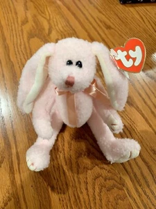 1993 Ty Collectible Beanie Babies STRAWBUNNY Pink Rabbit w/Tags  (8") - Picture 1 of 2