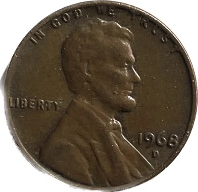 1968 D Penny Rare “In God We Trust” Error On The Rim/ L In Liberty On Rim - Image 1 of 4