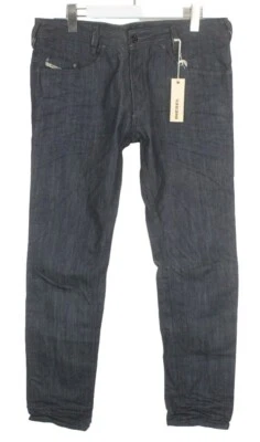 Pantalones de mezclilla DIESEL Iakop regulares ajustados cónicos 0880G para hombre W33/L34 bigotes con botones Foto 1 de 4