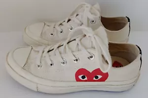 COMME DES GARÇONS PLAY X Converse Chuck Taylor Low Top Beige Sneaker M 4 / W 6 - Picture 1 of 12