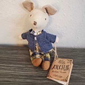 Great Pretenders ARCHIE the MOUSE kleines Plüschtier Musselin Stofftier Original Etikett - Bild 1 von 6