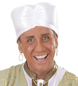 Araber Turban Scheich Kopfbedeckung  Orient Hut Karneval Ölprinz weiß 124526W13 - Bild 1 von 3