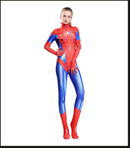 Superhero Spandex Cosplay Spider-woman Spider-girl Costume Tights Zentai Suit