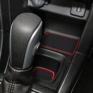 Rubber Non-slip Inner Gate Slot Mat Cup Holder Pads fits Suzuki Swift 1.2 SPORT - Picture 1 of 11