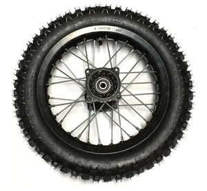 Black 3.00-12 (80/100-12) Rear Wheel Knobby Tire SDG SSR Lifan Pit Bike 110 125 - Picture 1 of 6