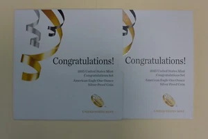 2015 W Proof Silver Eagle set de felicitación - baja acuñación/águila limpia - Imagen 1 de 6