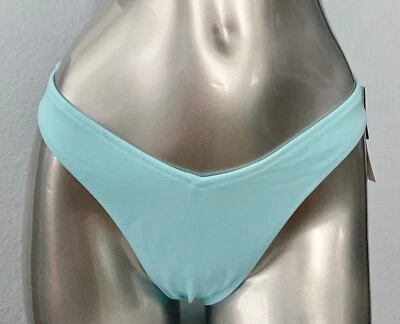 PINK Victoria's Secret Bikini Swim Bottom Blue Breeze V Front Itsy Nwt - Image 1 of 3