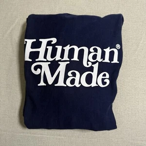 Girls Don't Cry x Human Made x Nigo Navy Blue Hoodie Medium Streetwear - Picture 1 of 14