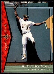 1995 SP RED FOIL RICKEY HENDERSON OAKLAND ATHLETICS #182