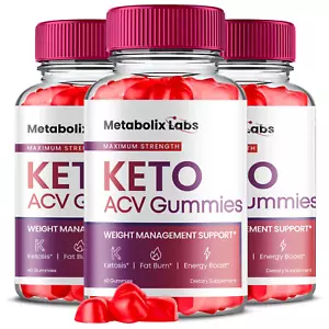 Metabolix Labs Keto Gummies - Metabolix Lab ACV Gummys For Weight Loss (3 Pack) - Picture 1 of 3