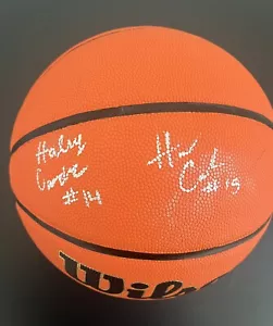Hanna & Haley Cavinder Zwillinge signiert Wilson NCAA Basketball Blatt Echtheitszertifikat Miami - Bild 1 von 7