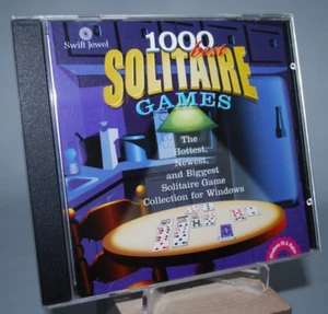 1000 Best Solitaire Games (PC CD-ROM, 1999) Vintage Computer Games - Foto 1 di 5