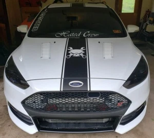 Skull Wrench hood racing stripe decal crossbone rally auto graphic sticker 10x50 - Picture 1 of 5