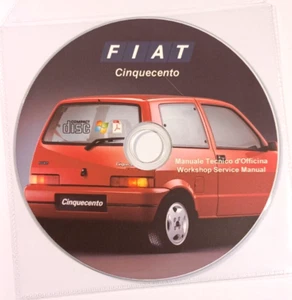 CD MANUALE OFFICINA FIAT 500 CINQUECENTO - 704cc-903cc - 2673 pagine stampabili - Foto 1 di 2