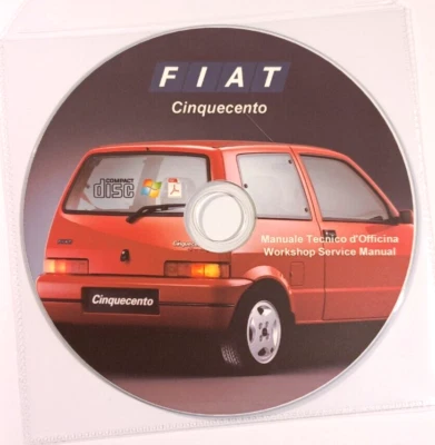 CD MANUALE OFFICINA FIAT 500 CINQUECENTO - 704cc-903cc - 2673 pagine stampabili - Immagine 1 di 2