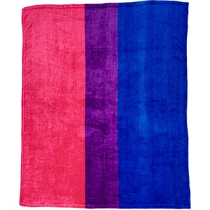 Bisexual Soft Plush 50x60in LGBTQ Bi Pride Throw Blanket for Bedroom Decor - Picture 1 of 8