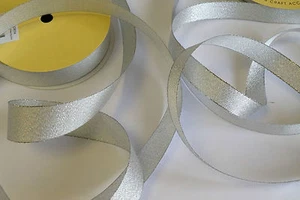 3 Meter hochwertiges GRACE Doubleface Metallband - verschiedene Breiten/Farben - Bild 1 von 4