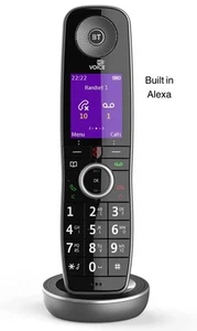 BT Advanced Digital Home Phone With Alexa Built-in - Black Handset Wireless - Zdjęcie 1 z 4