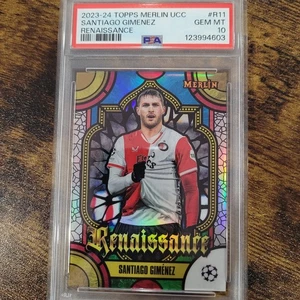 Santiago Gimenez 2023-24 Topps Merlin UCC Renaissance #R11 PSA 10 - Bild 1 von 3