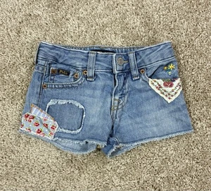 Polo Ralph Lauren Kids Distressed Patchwork Denim Shorts Girls Size 4T - Picture 1 of 3