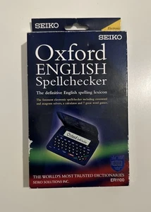 SEIKO ER1100 (Oxford English Spellchecker) Currency, Word Games, Calculator - Picture 1 of 7