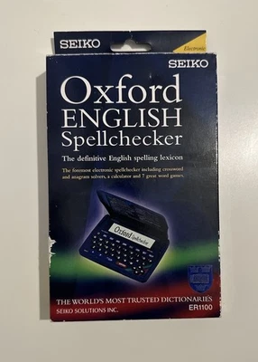 SEIKO ER1100 (Oxford English Spellchecker) Currency, Word Games, Calculator  - Image 1 of 4